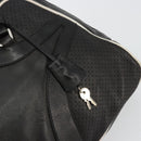 PRADA Hand Bag Leather Black Silver Auth 175445A-10