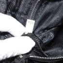 PRADA Hand Bag Leather Black Silver Auth 175445A-12