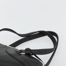 PRADA Hand Bag Leather Black Silver Auth 175445A-8