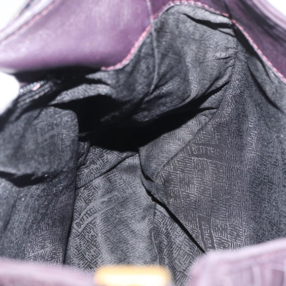 BOTTEGA VENETA INTRECCIATO Shoulder Bag Leather Purple Auth 175446A