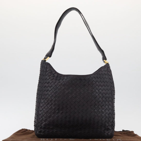 BOTTEGA VENETA INTRECCIATO Shoulder Bag Leather Purple Auth 175446A