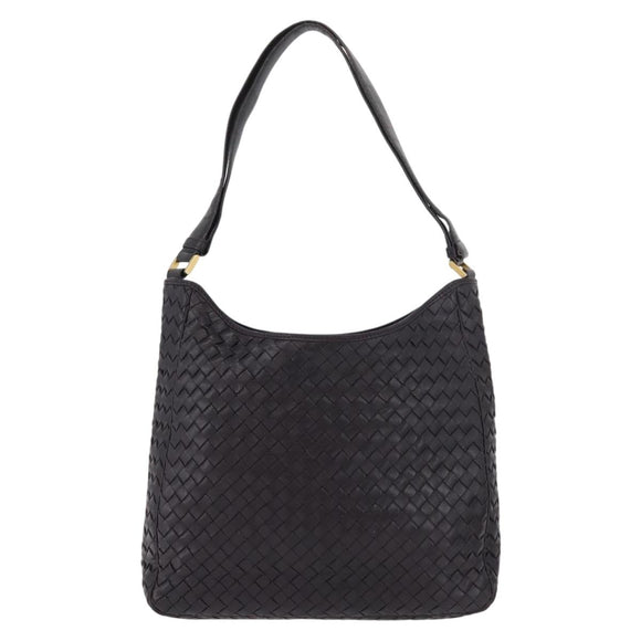 BOTTEGA VENETA INTRECCIATO Shoulder Bag Leather Purple Auth 175446A
