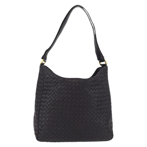 BOTTEGA VENETA INTRECCIATO Shoulder Bag Leather Purple Auth 175446A
