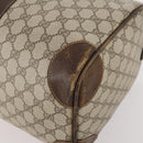 GUCCI GG Supreme Boston Bag PVC Beige Gold Auth 175449-10
