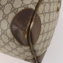 GUCCI GG Supreme Boston Bag PVC Beige Gold Auth 175449-12