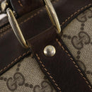 GUCCI GG Supreme Boston Bag PVC Beige Gold Auth 175449-14