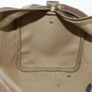 GUCCI GG Supreme Boston Bag PVC Beige Gold Auth 175449-18