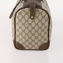 GUCCI GG Supreme Boston Bag PVC Beige Gold Auth 175449-4