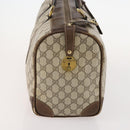 GUCCI GG Supreme Boston Bag PVC Beige Gold Auth 175449-5