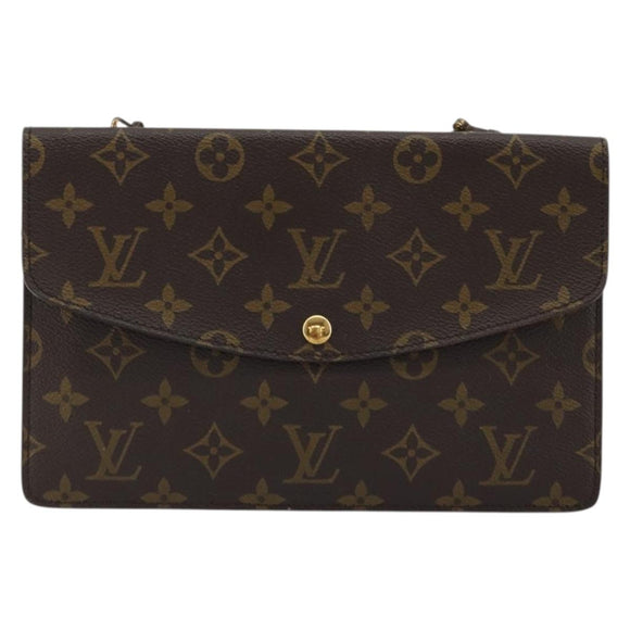 LOUIS VUITTON Monogram Double Rabat Shoulder Bag M51815 LV Auth 175461