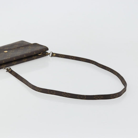 LOUIS VUITTON Monogram Double Rabat Shoulder Bag M51815 LV Auth 175461