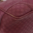 GUCCI GG Canvas Guccissima Hand Bag 2way Purple Gold 353121 Auth 175467-12