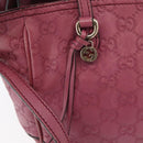 GUCCI GG Canvas Guccissima Hand Bag 2way Purple Gold 353121 Auth 175467-17