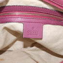 GUCCI GG Canvas Guccissima Hand Bag 2way Purple Gold 353121 Auth 175467-18