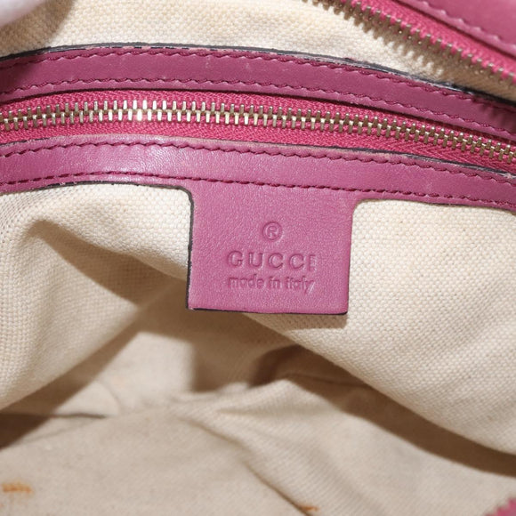 GUCCI GG Canvas Guccissima Hand Bag 2way Purple Gold 353121 Auth 175467