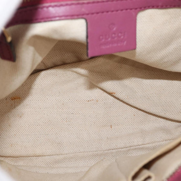 GUCCI GG Canvas Guccissima Hand Bag 2way Purple Gold 353121 Auth 175467