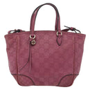 GUCCI GG Canvas Guccissima Hand Bag 2way Purple Gold 353121 Auth 175467-2