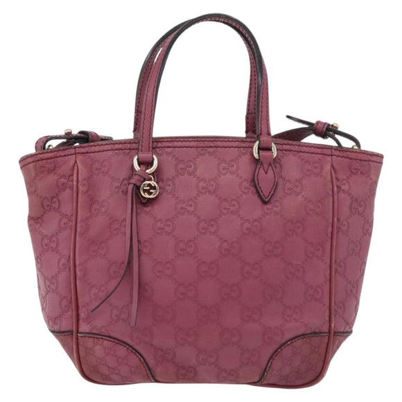 GUCCI GG Canvas Guccissima Hand Bag 2way Purple Gold 353121 Auth 175467