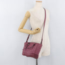 GUCCI GG Canvas Guccissima Hand Bag 2way Purple Gold 353121 Auth 175467-25