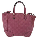 GUCCI GG Canvas Guccissima Hand Bag 2way Purple Gold 353121 Auth 175467-3