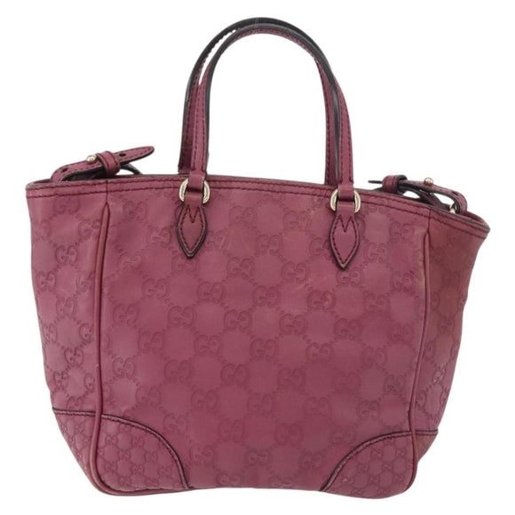 GUCCI GG Canvas Guccissima Hand Bag 2way Purple Gold 353121 Auth 175467