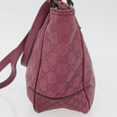 GUCCI GG Canvas Guccissima Hand Bag 2way Purple Gold 353121 Auth 175467-4