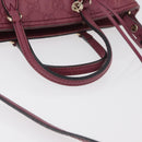 GUCCI GG Canvas Guccissima Hand Bag 2way Purple Gold 353121 Auth 175467-7