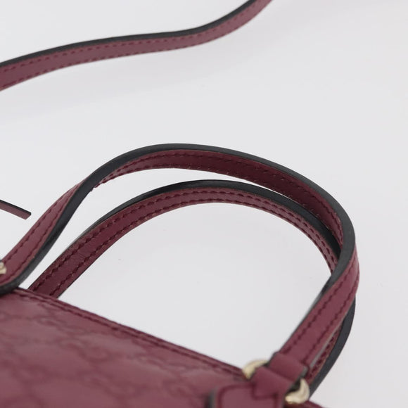 GUCCI GG Canvas Guccissima Hand Bag 2way Purple Gold 353121 Auth 175467