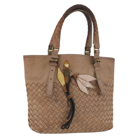 BOTTEGA VENETA INTRECCIATO Hand Bag Leather Outlet Beige 176658 Auth 175473