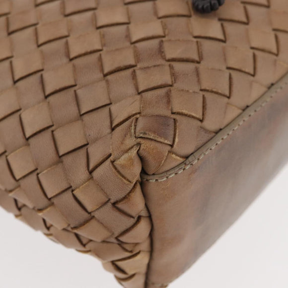 BOTTEGA VENETA INTRECCIATO Hand Bag Leather Outlet Beige 176658 Auth 175473