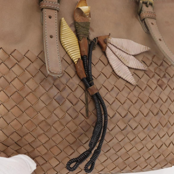 BOTTEGA VENETA INTRECCIATO Hand Bag Leather Outlet Beige 176658 Auth 175473
