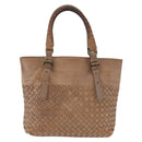BOTTEGA VENETA INTRECCIATO Hand Bag Leather Outlet Beige 176658 Auth 175473-2