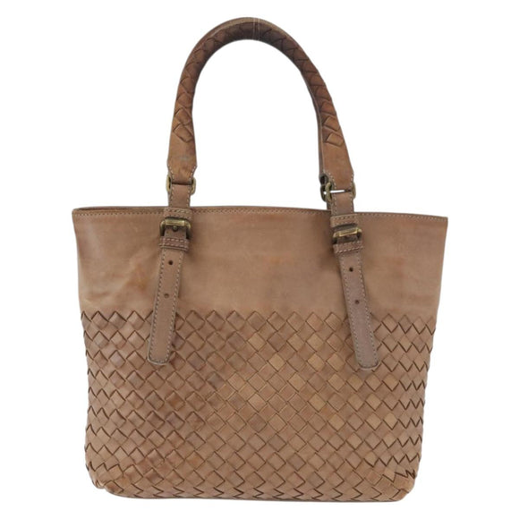 BOTTEGA VENETA INTRECCIATO Hand Bag Leather Outlet Beige 176658 Auth 175473