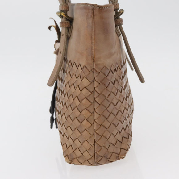 BOTTEGA VENETA INTRECCIATO Hand Bag Leather Outlet Beige 176658 Auth 175473