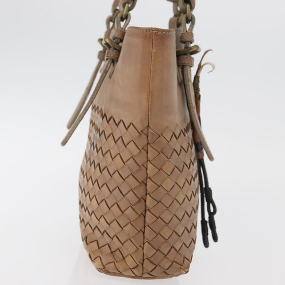 BOTTEGA VENETA INTRECCIATO Hand Bag Leather Outlet Beige 176658 Auth 175473