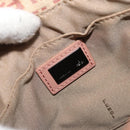 FENDI Zucchino Canvas Mamma Baguette Shoulder Bag Pink Silver Auth 175474A-18