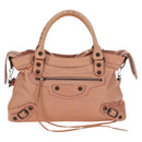 BALENCIAGA The Town Hand Bag Leather 2way Pink 240579 Auth 175475SAV-2