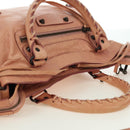 BALENCIAGA The Town Hand Bag Leather 2way Pink 240579 Auth 175475SAV-6