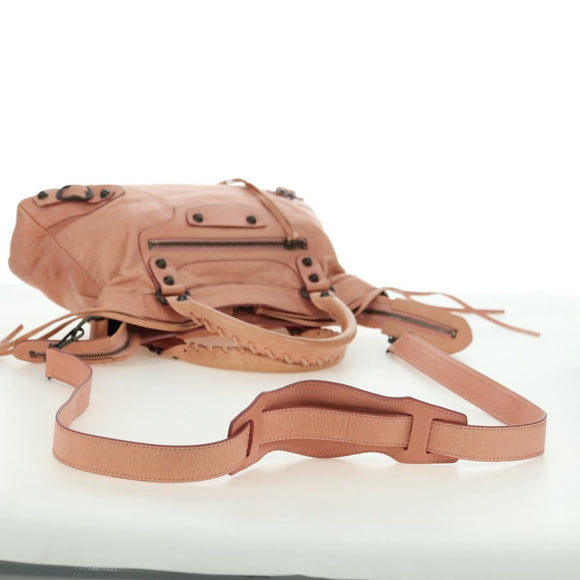 BALENCIAGA The Town Hand Bag Leather 2way Pink 240579 Auth 175475SAV