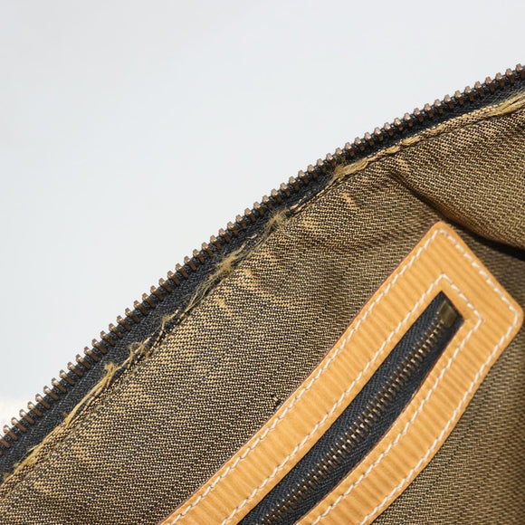 FENDI Zucca Canvas Hand Bag Brown Black Auth 175479A