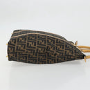 FENDI Zucca Canvas Hand Bag Brown Black Auth 175479A-4