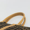 FENDI Zucca Canvas Hand Bag Brown Black Auth 175479A-8