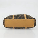 FENDI Zucca Canvas Hand Bag Brown Black Auth 175479A-9