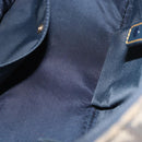 Christian Dior Trotter Canvas Saddle Hand Bag Navy Gold Auth 175481A-11