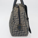 Christian Dior Trotter Canvas Saddle Hand Bag Navy Gold Auth 175481A-4