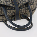 Christian Dior Trotter Canvas Saddle Hand Bag Navy Gold Auth 175481A-7