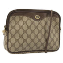 GUCCI GG Supreme Shoulder Bag PVC Beige Gold 97 02 068 Auth 175484-1