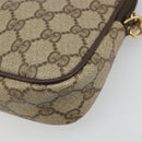 GUCCI GG Supreme Shoulder Bag PVC Beige Gold 97 02 068 Auth 175484-12