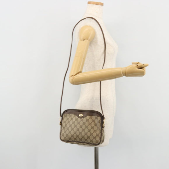GUCCI GG Supreme Shoulder Bag PVC Beige Gold 97 02 068 Auth 175484