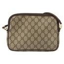 GUCCI GG Supreme Shoulder Bag PVC Beige Gold 97 02 068 Auth 175484-3